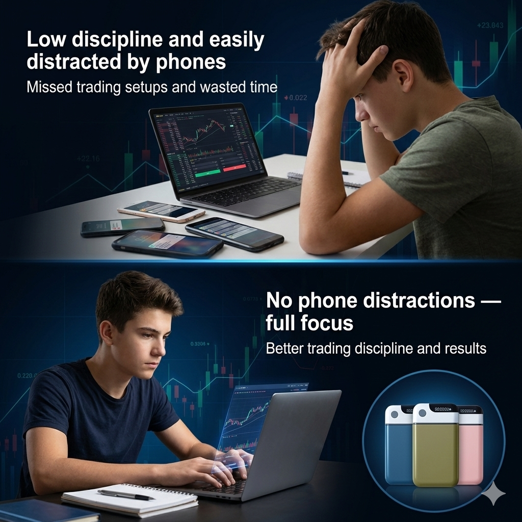 Phone Lock Box Timer- Take Your Focus Back (Built For ADHD, Phone Addiction, Young Adults)