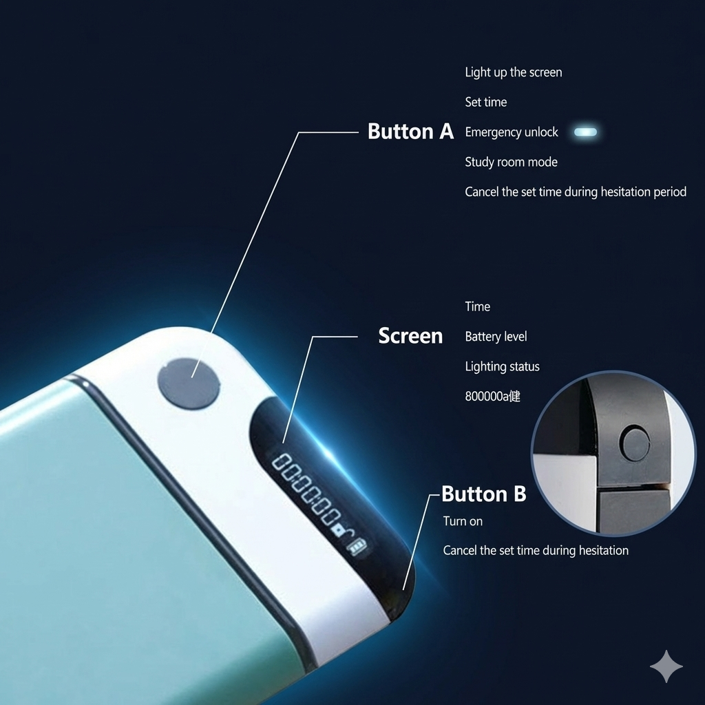 Phone Lock Box Timer- Take Your Focus Back (Built For ADHD, Phone Addiction, Young Adults)