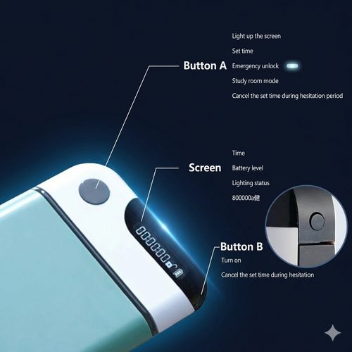 Phone Lock Box Timer- Take Your Focus Back (Built For ADHD, Phone Addiction, Young Adults)