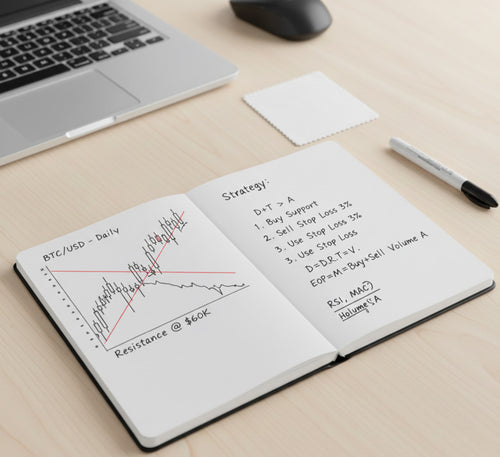 Trade Pad-  Reusable Whiteboard Notebook Day Trading Notebook Designed for Young Entrepreneur's,  People With ADHD